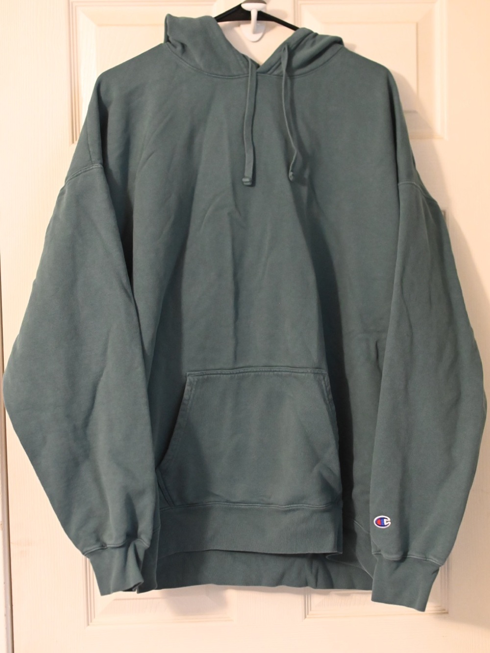 Champion Pullover Hoodie - Solid Green-Blue Shade
